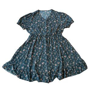 Floral Cinched Waist Dress